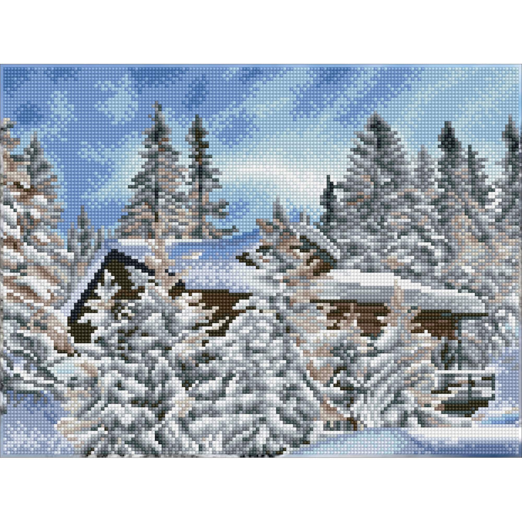 Diamond Dotz® Intermediate Alpine Retreat Pre-Framed Diamond Painting Kit